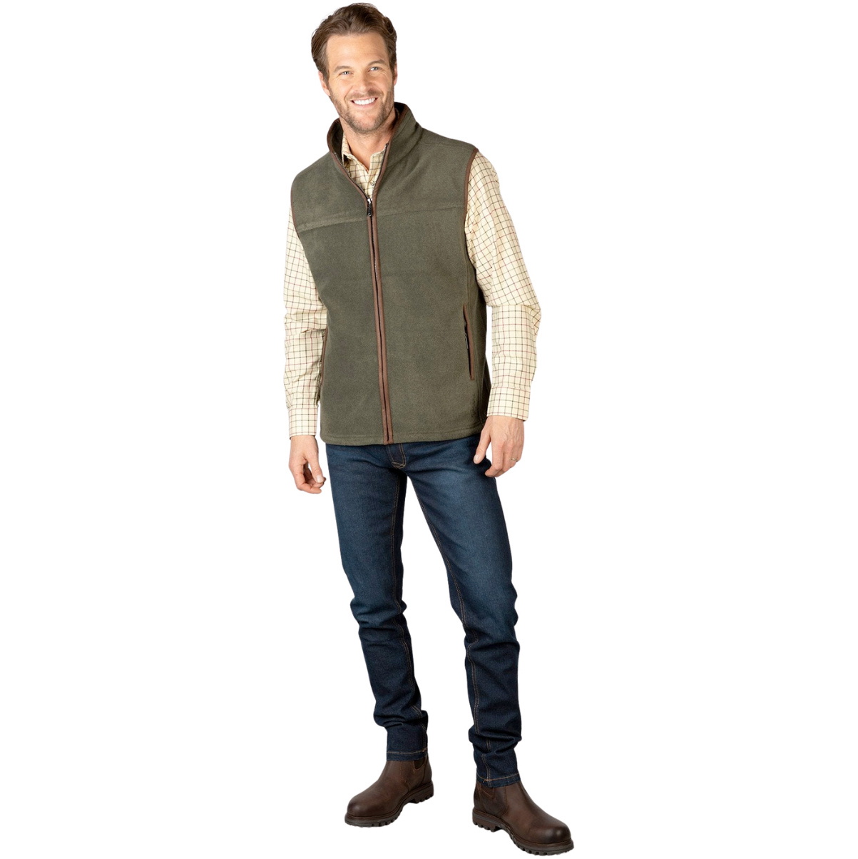 2025 Rydale Herren Huggate Vlies Weste 412610 - Khaki